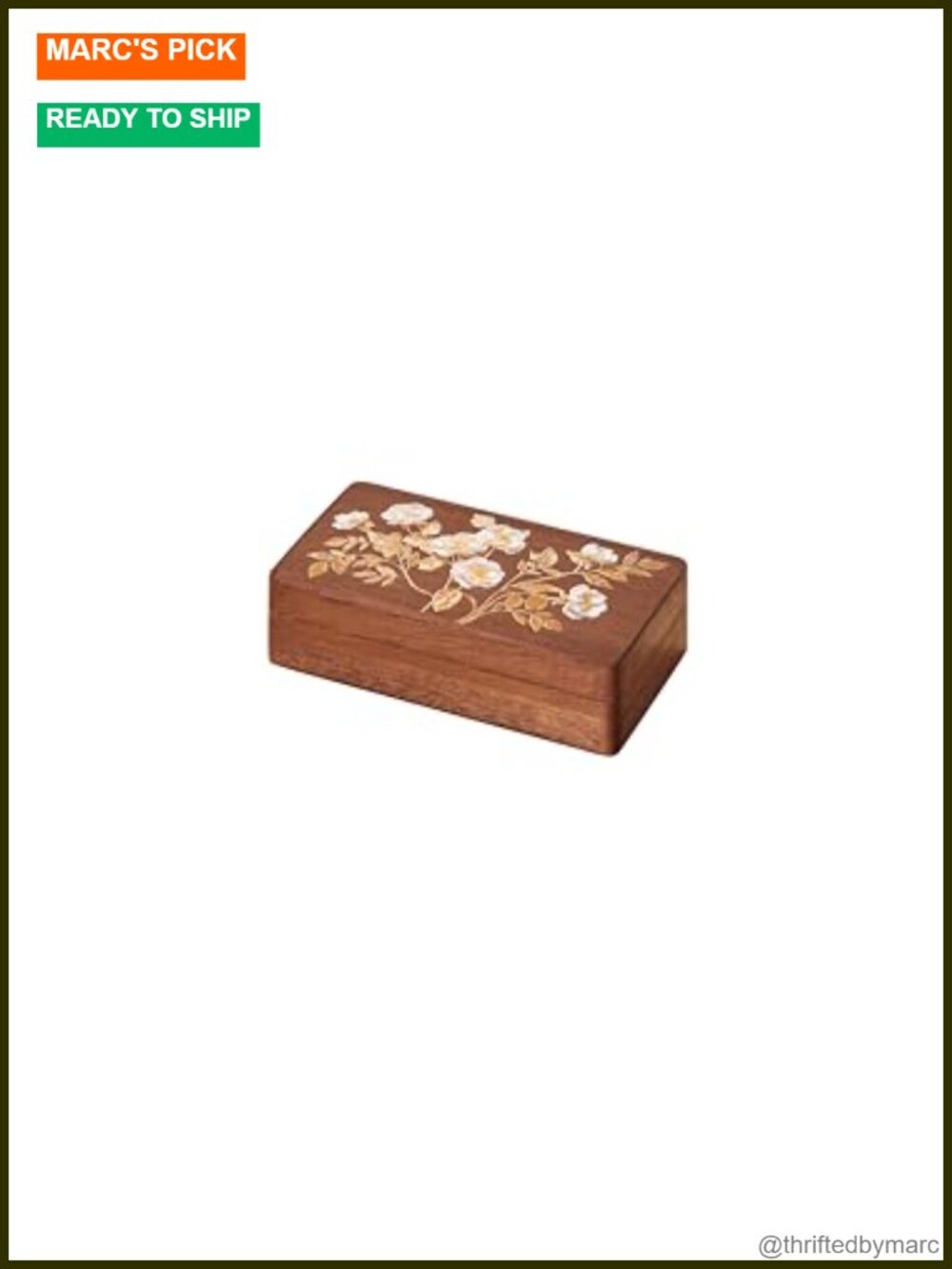 Small Solid Wood Jewelry Box Organizer with Brass Lock for Women